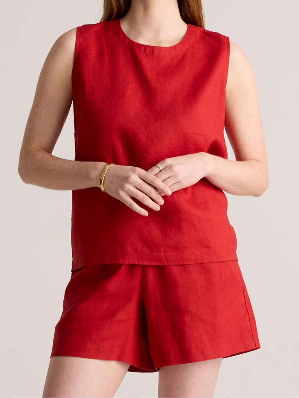 Quince 100% European Linen Tank